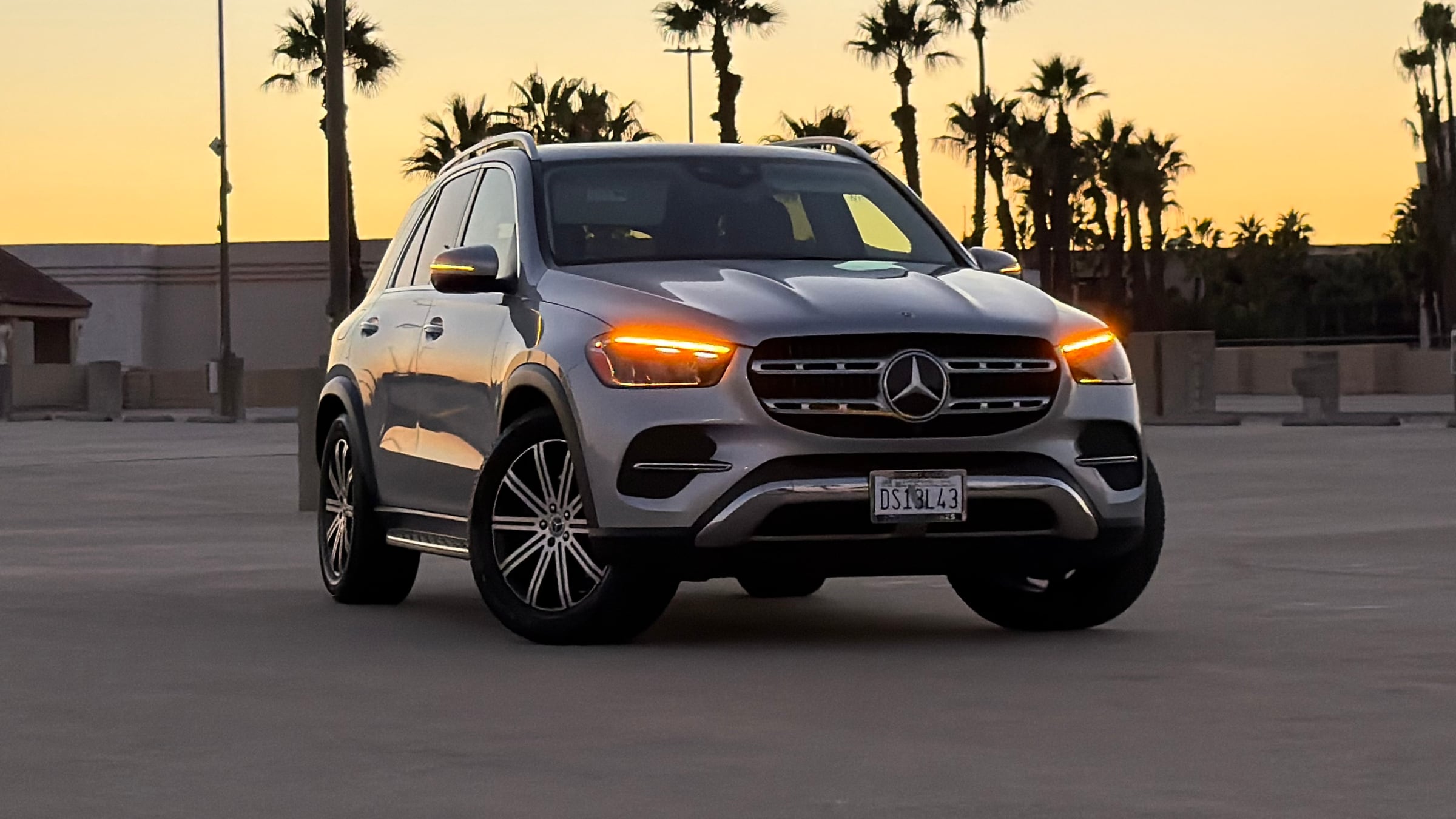 2025 Mercedes-Benz GLE 350 4MATIC front three-quarter view at sunset