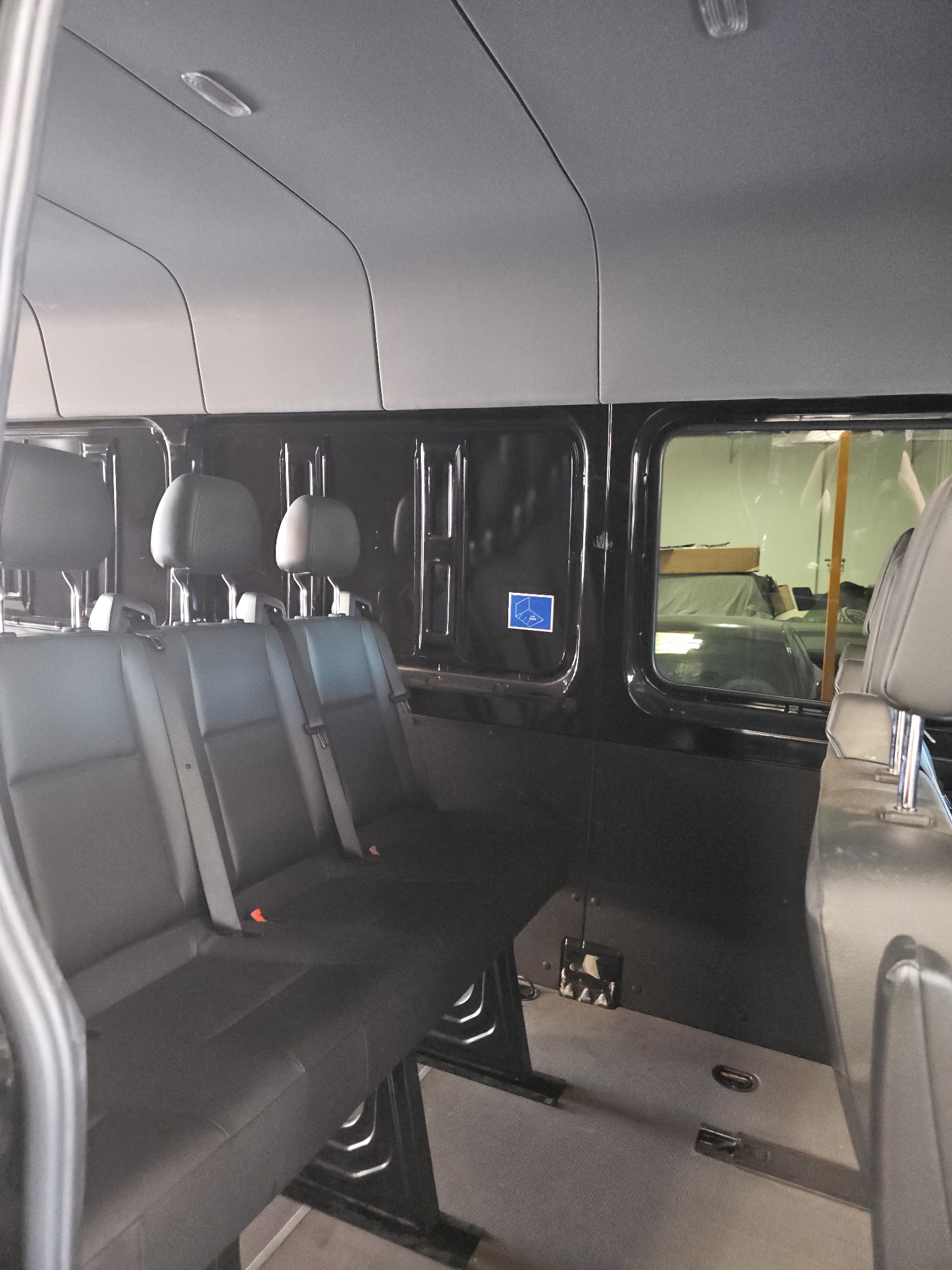 Mercedes-Benz Sprinter interior — 9 passenger seats